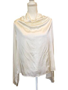Favorite Daughter The Alice Ivory Long-Sleeve Cowl Neck Top, XL NWT